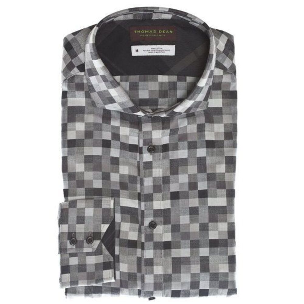 Thomas Dean Performance Cotton‎ Button-Front Long… - image 2